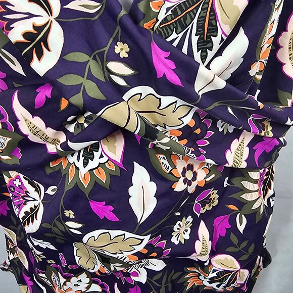 Lands' End Women's V-Neck Wrap Underwire Tankini Swimsuit Top Size 14 - Picture 5 of 10